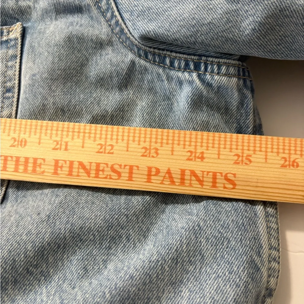 GAP Soft Denim Sherpa Button Front Jacket w Patch Pockets 1 Inner Pocket. XL - Picture 13 of 16